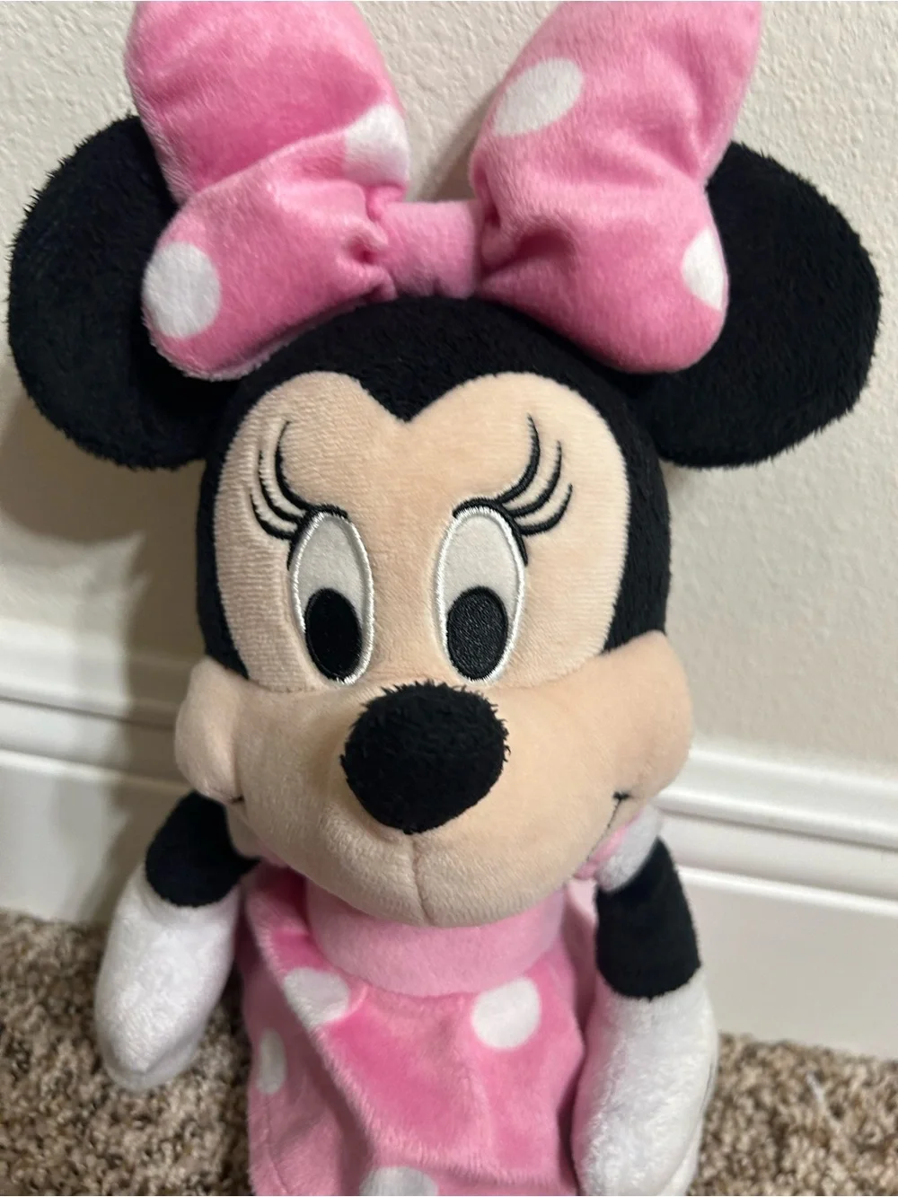 Disney Minnie Mouse Pink Polka-Dot Plush - 18”